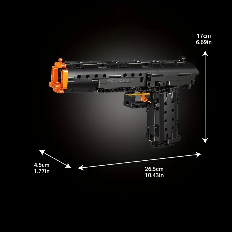 Blocchi da costruzione assemblati per bambini Modello di pistola Puzzle da tiro Ornamento regalo per ragazzi