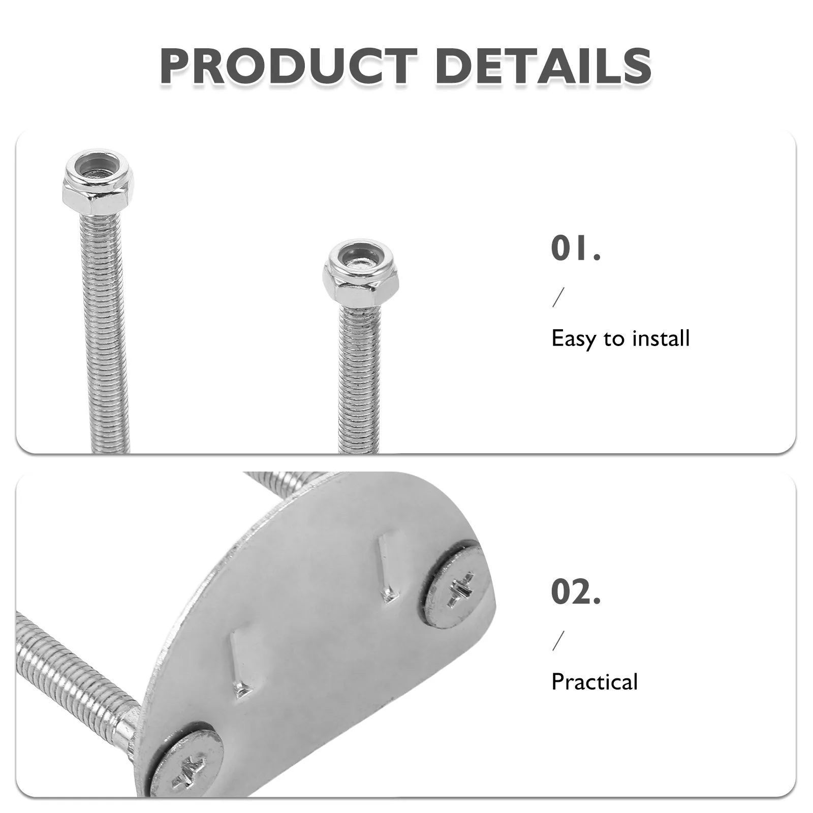 8Pcs Roller Skate Parts Stainless Steel Bracket Plates Double Row Four Wheel Skating Base Accessories Mounting Hardware Repair