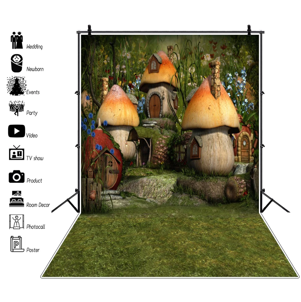 صورة خلفية حالمة لخلفية قوس الغابات والقمر للتصوير الفوتوغرافي لصورة عيد ميلاد الطفل صورة خلفية للتصوير بالاستوديو