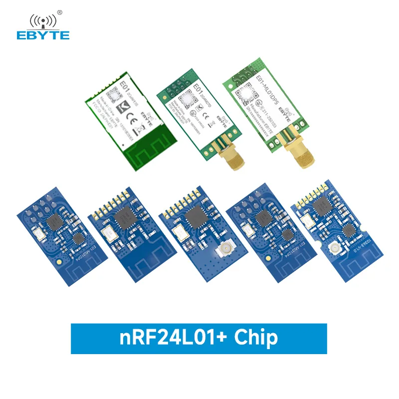

nRF24L01 nRF24L01P 2.4GHz PA LNA 20dBm Wireless Module SPI Antenna SMA-K Transceiver Receiver Tansmitter EBYTE E01 Series