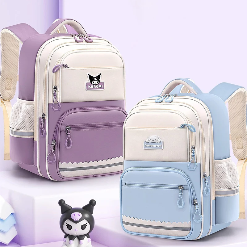 

Sanrio Kuromi My Melody Cinnamoroll Children's Load Reduction Backpack Large Capacity Schoolbag for The Start of School Season
