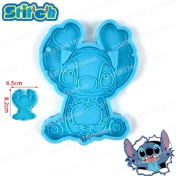 Disney Stitch figura de Anime 3D molde de silicona para pasteles, rompecabezas DIY, moldes de resina para galletas, decoración de Pasteles de cumpleaños, regalos para niños, juguete