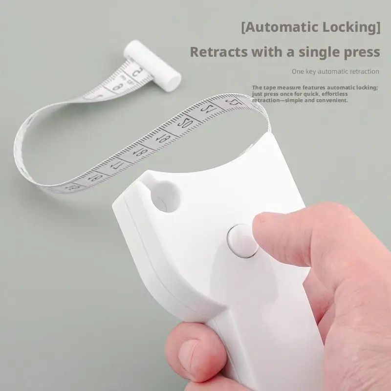 Mini Automatic Retractable Body Measurement Tape, PVC Double-Sided Soft Ruler, Used for Sewing, Tailoring, Fitness, Weight Loss,