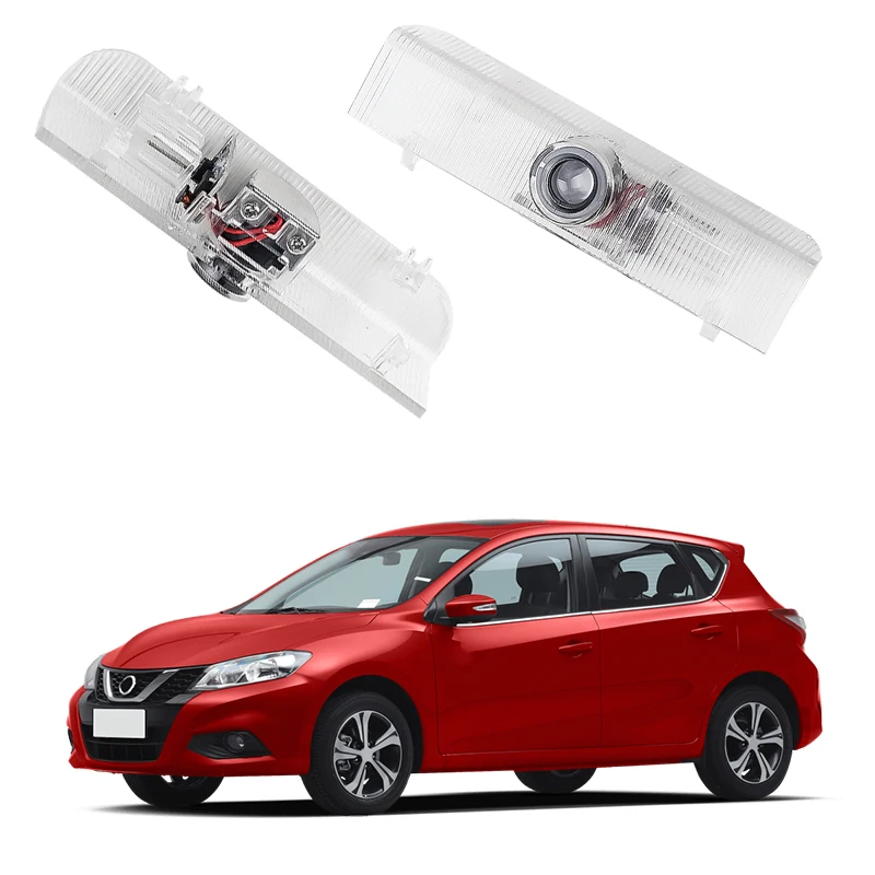 2Pcs Car Door Welcome Light Ghost Shadow Logo Projector Lamp Fit For Nissan Teana Altima Maxima Titan Quest Armada Coupe Sedan