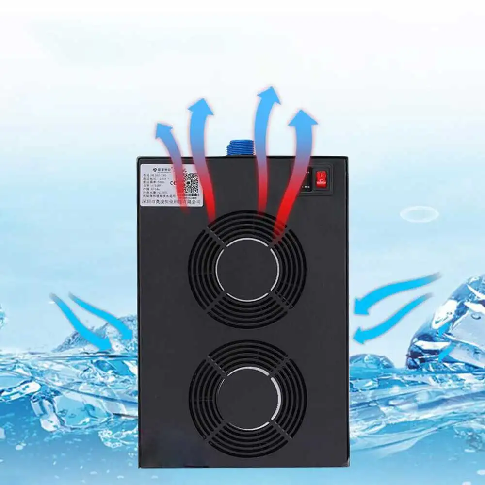 180W Aquarium Water Chiller 60L Fish Tank Cooler Heater System 10-40℃ Constant Temperature Device Sustainable Refrigeration