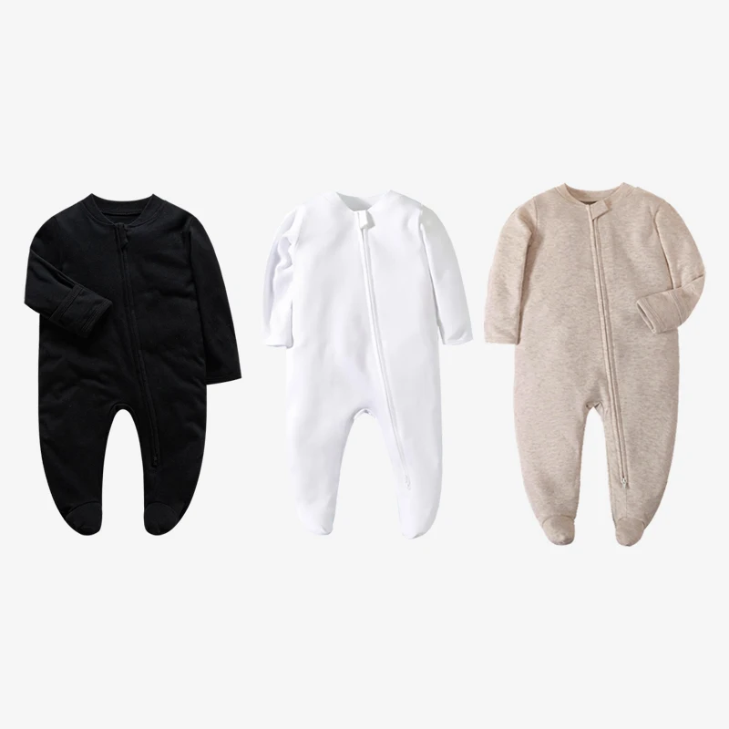 3 шт., детский хлопковый комбинезон с длинным рукавом