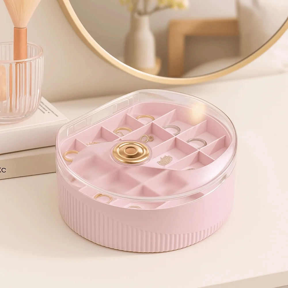 Boîte de rangement de bijoux en plastique, grande capacité, anti-poussière, étui de rangement de boucles d'oreilles, boîte d'exposition de bijoux étanche à l'humidité