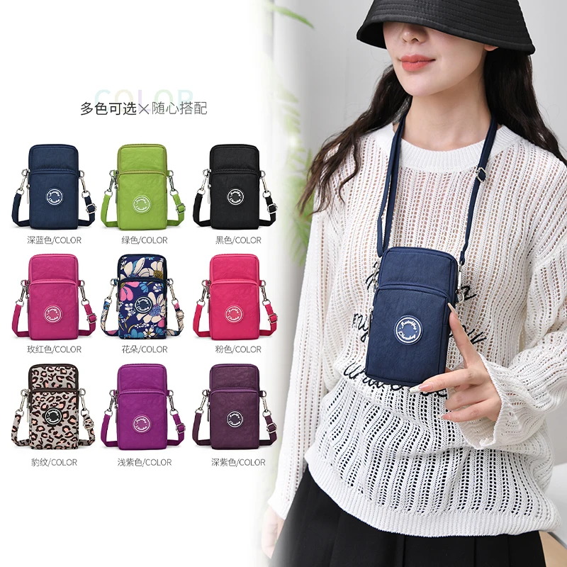Mobile phone bag, handbag, shoulder bag, travel bag, vertical style wallet, neck pendant, wrist lightweight small bag
