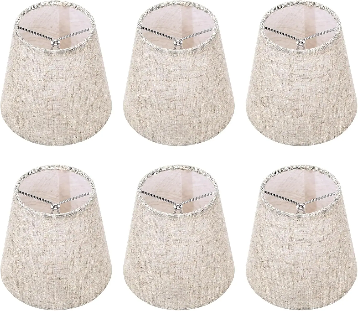 

Small Lamp Shades Clip on Bulb,Set of 6 Chandelier Lamp Shades 5 Inch,Mini Linen Lampshade 3.5x5x5.5in Small Lamp Shade