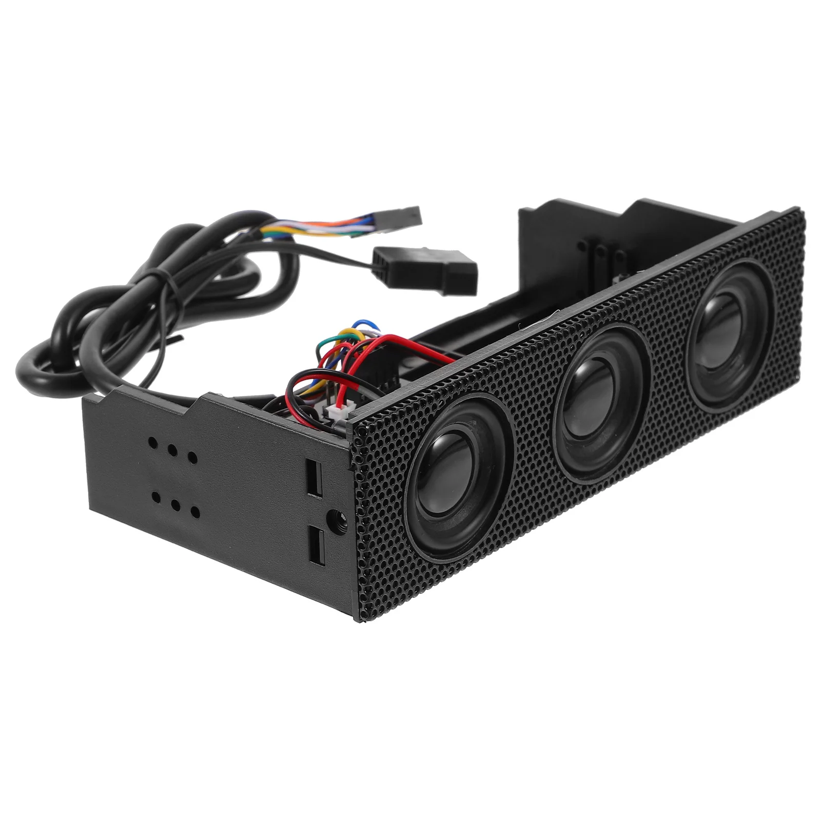 

Immersive Stereo Surround Speaker Black Pc Front Panel Computer Case Durable Easy Installation Clear Delicate Sound Multiple