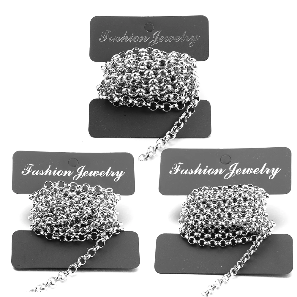 2 Meter Edelstahl BL-Ketten O-Gliederkette DIY Anhänger Halskette Schmuckzubehör Armband-Herstellung Zubehör – Detail 5