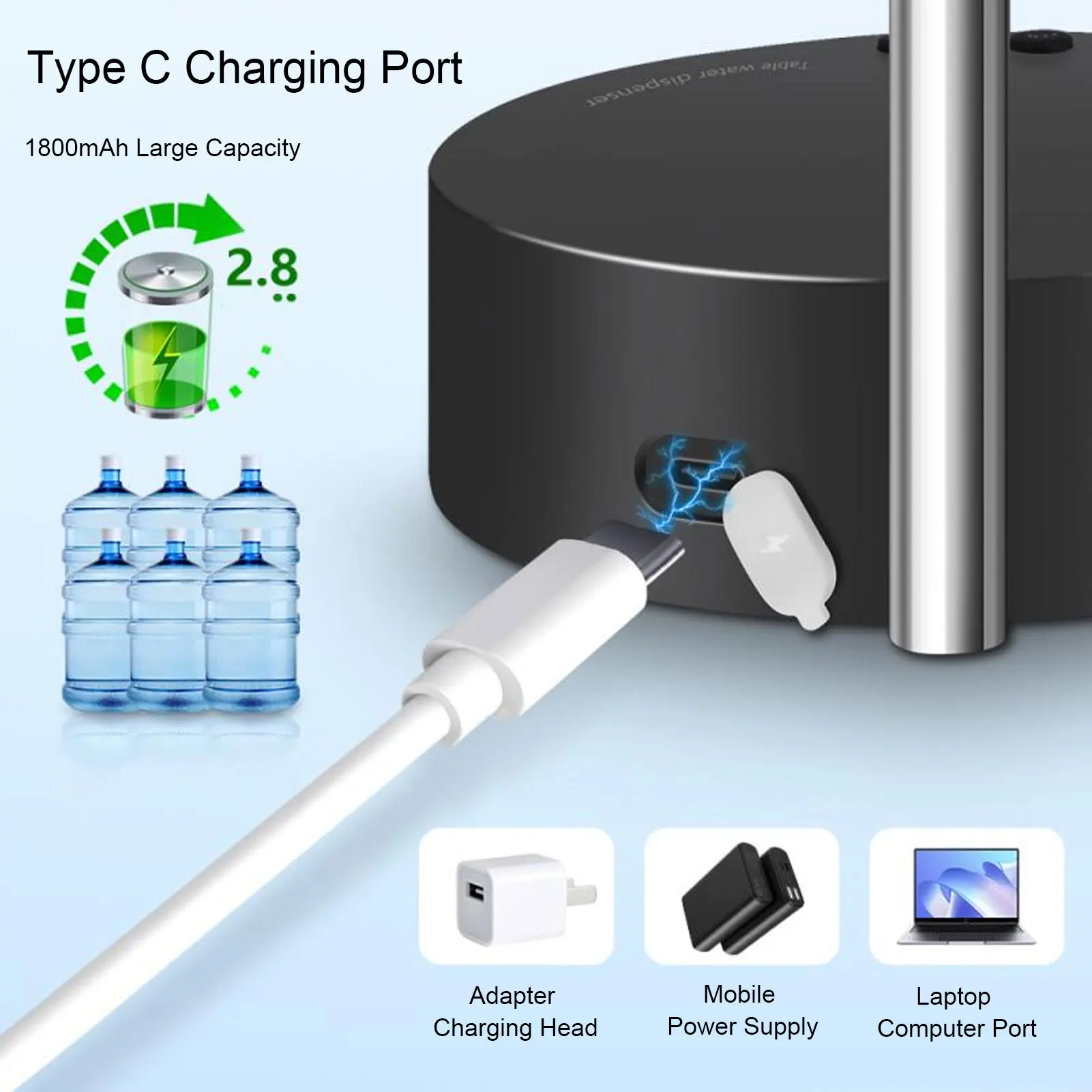 موزع مياه سطح المكتب مضخة مياه معدنية كهربائية للشرب أوتوماتيكية للمنزل والمكتب