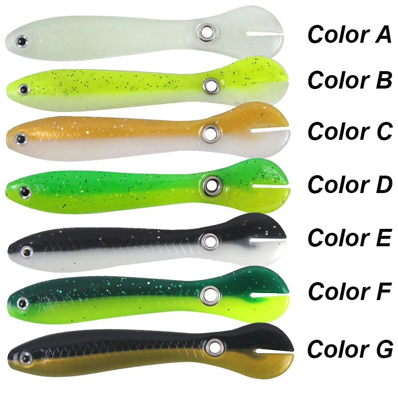 YUCONG 3/5PCS Soft Fishing Baits 6.7cm-2g 10cm-6g Silicone Swimbaits Rubber Worm Lures Jigging Wobblers Isca Pesca Bass Fishing