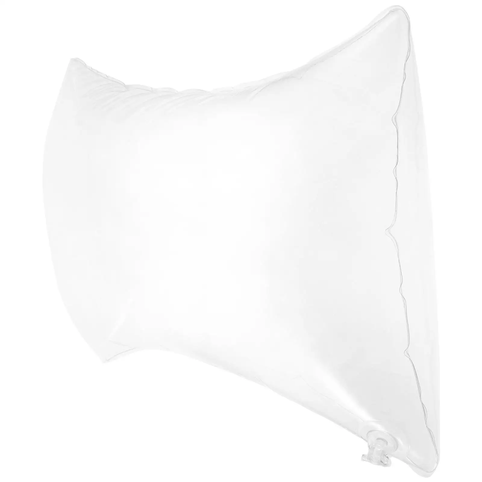 

Inflatable PVC Transparent Pillow 50x50cm Camping Cushion Foldable Outdoor Clear Insert Baby Bedding Adjustable Height Portable