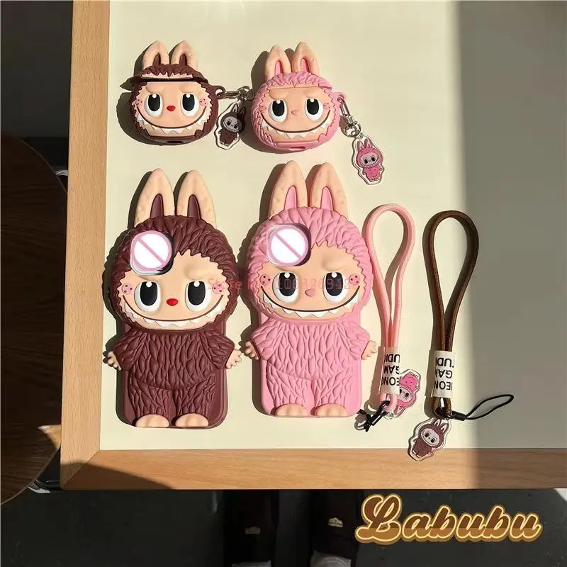 جديد حار Kawaii Labubu جراب هاتف ثلاثية الأبعاد سيليكون مكافحة قطرة الهاتف 15 الهاتف 15 برو جراب هاتف الهاتف 14 جراب هاتف الكرتون أنيمي الهدايا