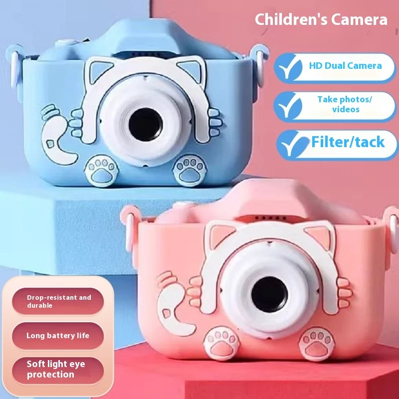 Children Camera 1080p Hd Toddler Digital Video Camera 2.0-Inch Kids Camera With Silicone Cases Toys For Holiday Birthday Gifts