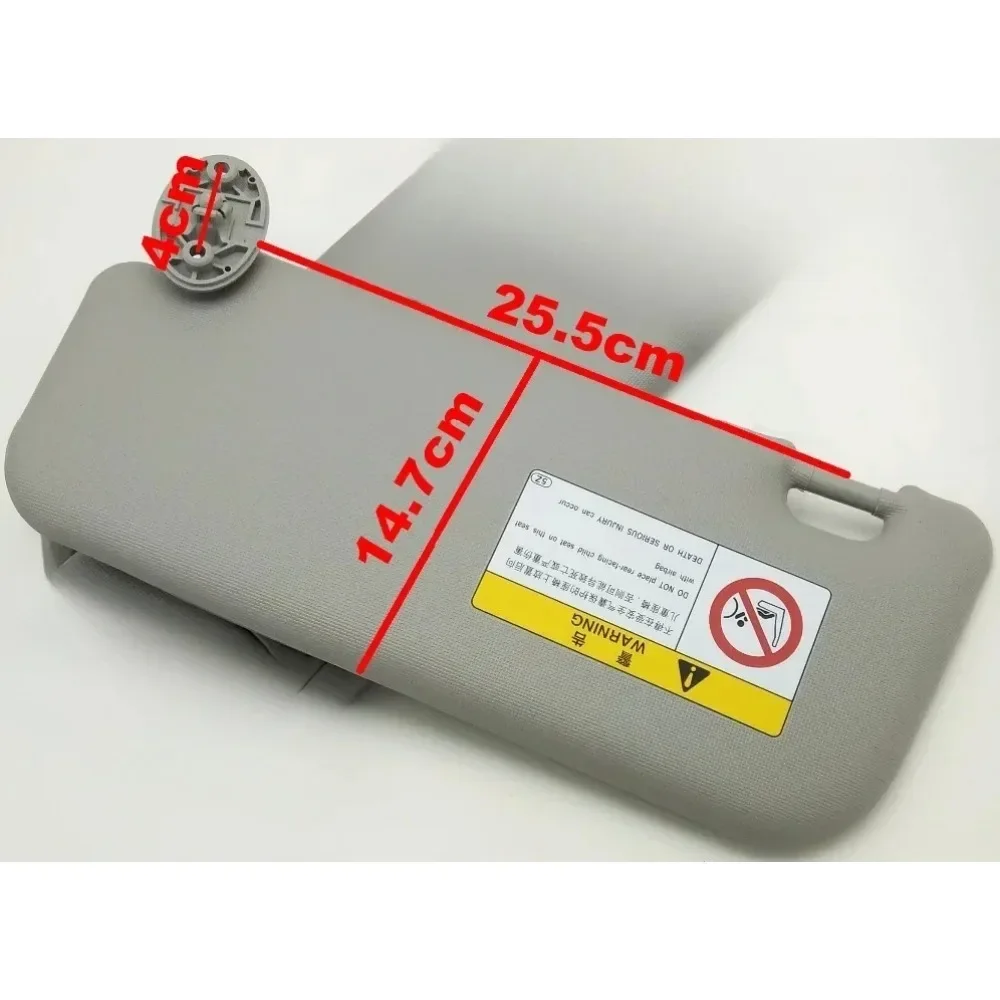 Grey Beige Left Right Sun Visor with Makeup Mirror for Toyota Corolla 2014 2015 2016 2017 2018 OEM 74320-02K90 74310-02K90