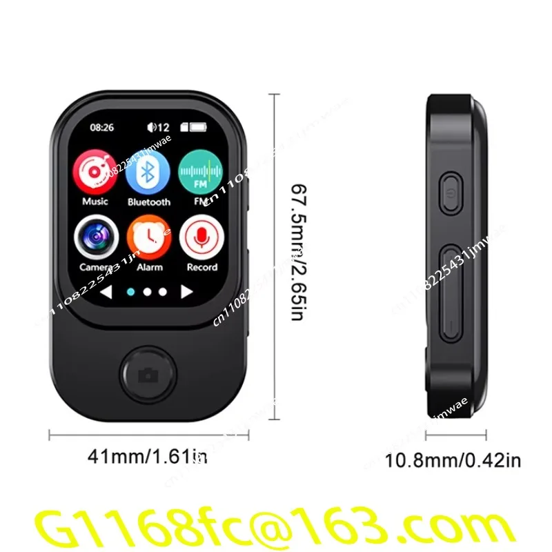 Built-in speaker 720P camera Portable MP3 player Touch screen BT V5.4 HiFi lossless