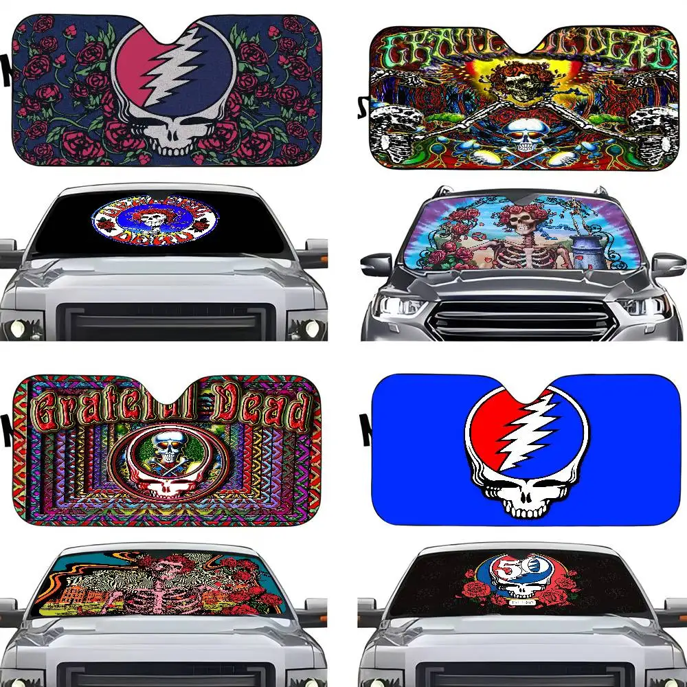 

G-Grateful D-Dead Car Decor Window Cover For Cars Trucks And SUV Windshield Sun Shade Gift For Her Or Him