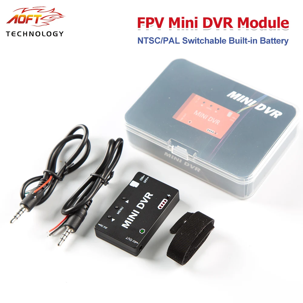 Mini FPV DVR Module Video Audio Recorder NTSC PAL 30FS Switchable Built-in Battery Support 32GB Card for FPV Drone Quadcopter
