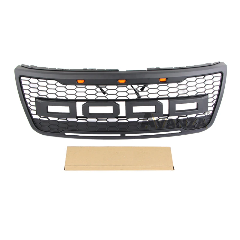 Grill with LED lights front bumper modification accessories decoration Racing grill For FORD EXPLORER 2012 2013 2014 2015