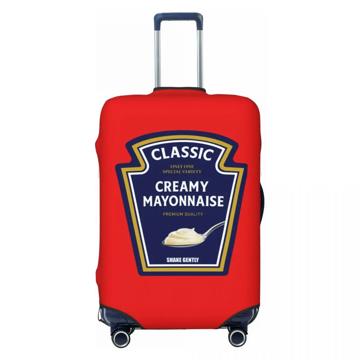 

Mayonnaise Halloween Costume Matching Ketchup Mustard Mayo Travel Cover Dust Proof Suitcase Cover Protector Fit 18-32 Inch