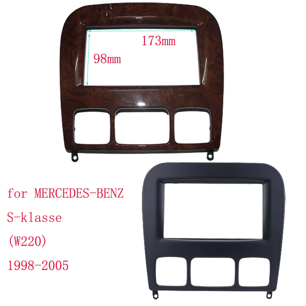 

Audio Fascia for MERCEDES-BENZ S-klasse W220 1998-2005 Double Din Radio DVD Stereo Panel Dash Kit Installation Refit Frame