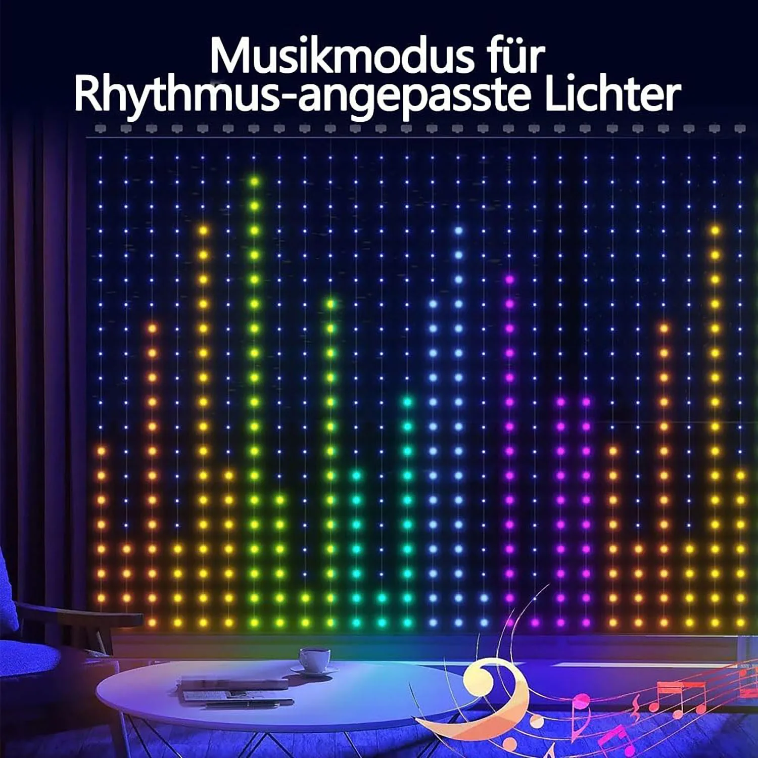 400-1200led cortina de luz inteligente aplicação bluetooth led luz corda rgb ic luz de fadas corda diy mudança de música display