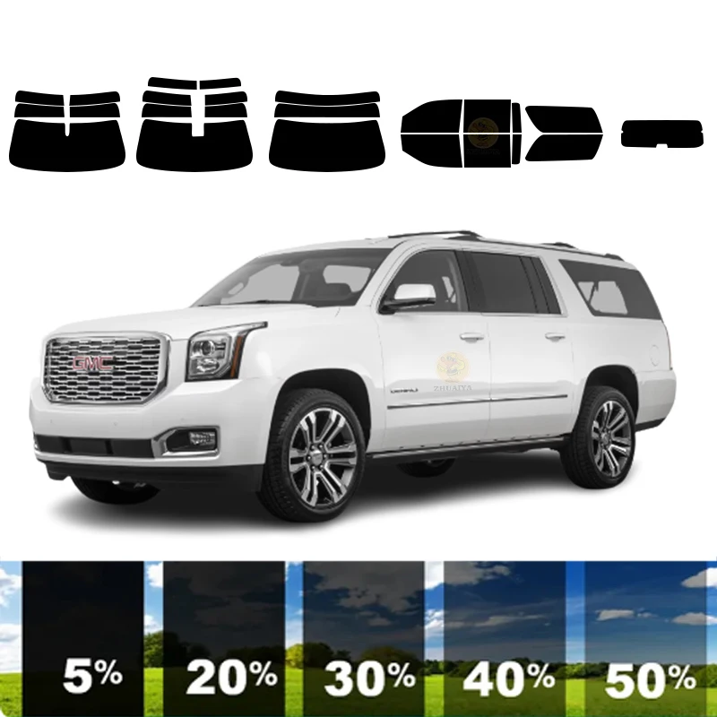 precut Removable Window Tint Film For Car 100% UVR 5%-35%VLT Heat Insulation Carbon ﻿For GMC YUKON XL 4 DR SUV 2015-2020