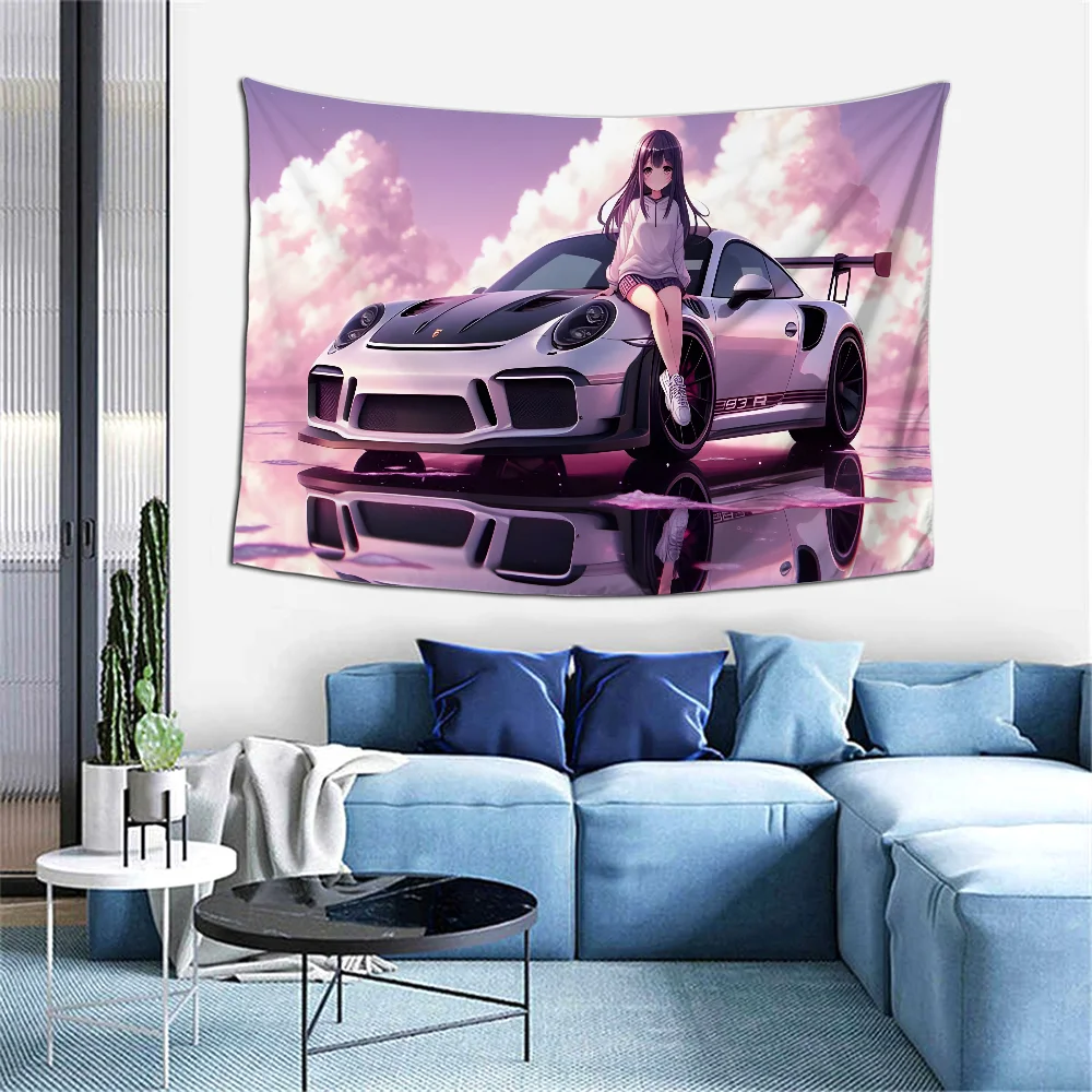 German luxury supercar 911 Tapestry Decorate Wall Tapestry Cute Gift Flags