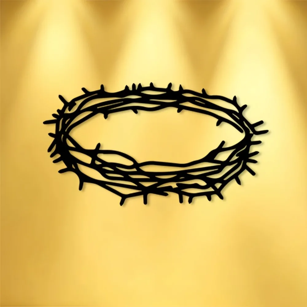 CIFbuy Iron Metal Wall Art Crown of Thorns Religious Decor Bible Study Gift Bedroom Office Home Hanging Ornament
