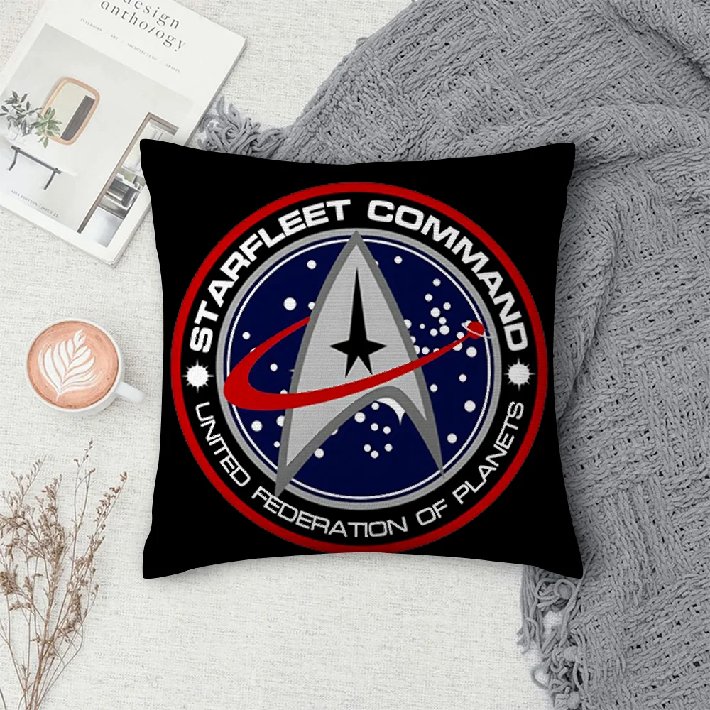 Star T-Trek Movie Cushion Cover Enterprise Ship Print Soft Pillowcase for Home Living Room Bedroom Decor Nap Companion Office