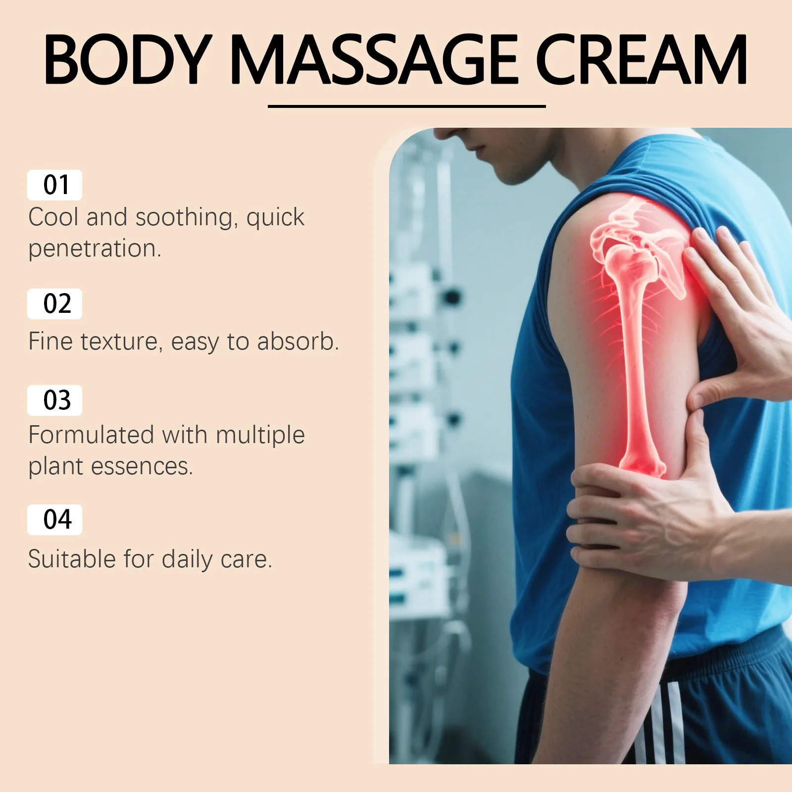 South Moon Body Massage Cream Relax Tight Muscle Relieve Body Soreness Improve Blood Flow Lasting Comfort Ginseng Joint Creams