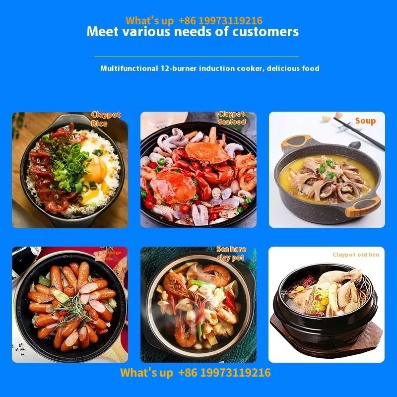 

Оптовая продажа, индивидуальный заказ: Коммерческая кухонная плита с 6 конфорками, электрическая плита с 8 конфорками, двухслойная микрокомпьютерная плита 2026 года