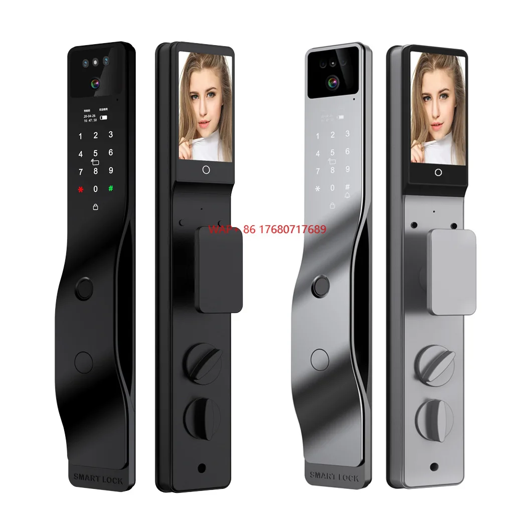 Wi-Fi Smart Lock 3D Fully Automatic Face Recognition Smart Fingerprint Lock   Alexa Google HZXM027-FD-03