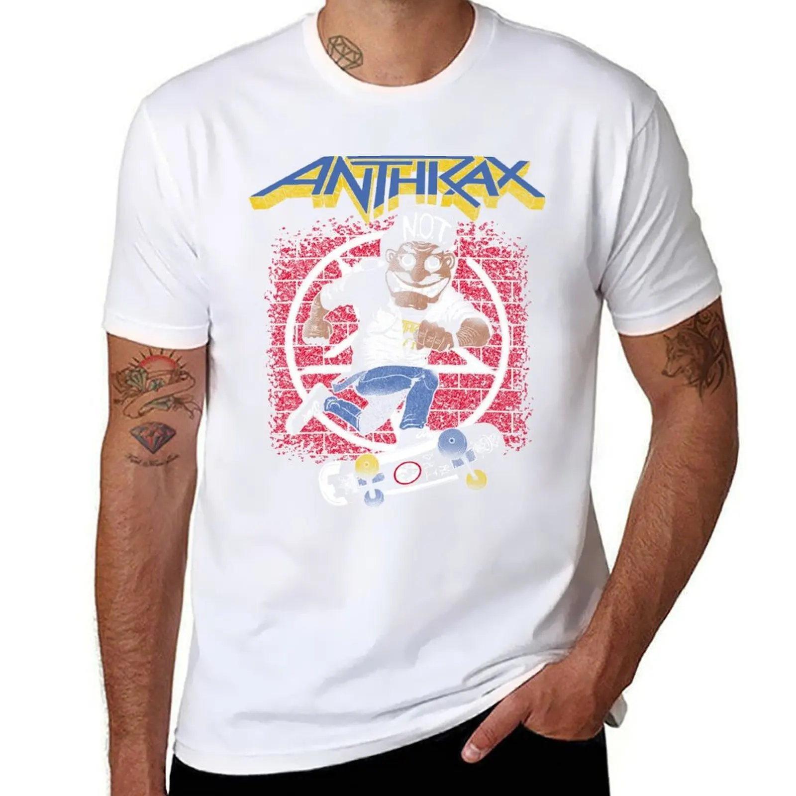 

ANTHRAX BAND T-Shirt black cotton t-shirt plain for man package t shirts for man cotton soft T-Shirt