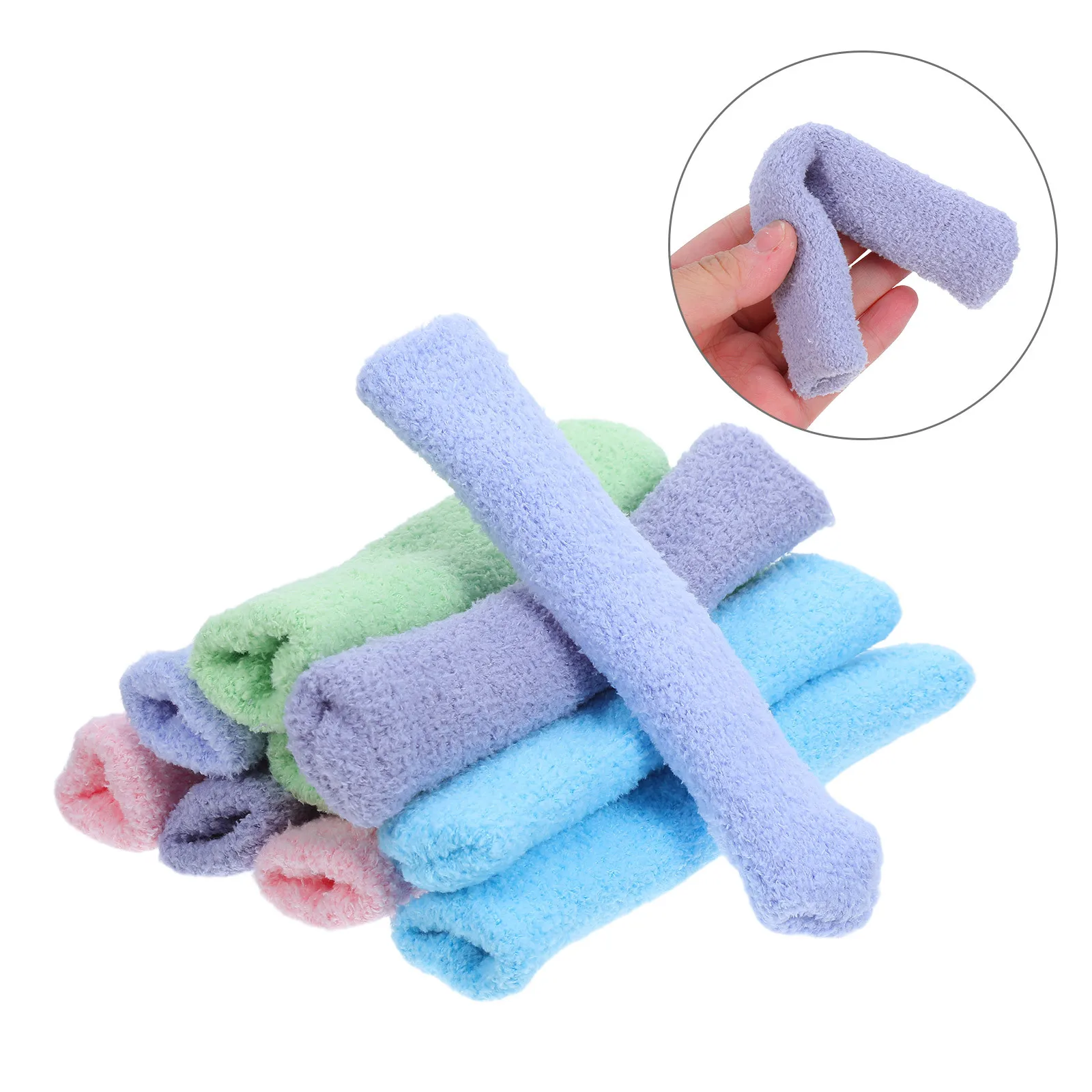 

10pcs Door Covers Soft Fleece Warm Anti-Collision Protection For Room Durable Textured Grip Scratch Resistant Handle