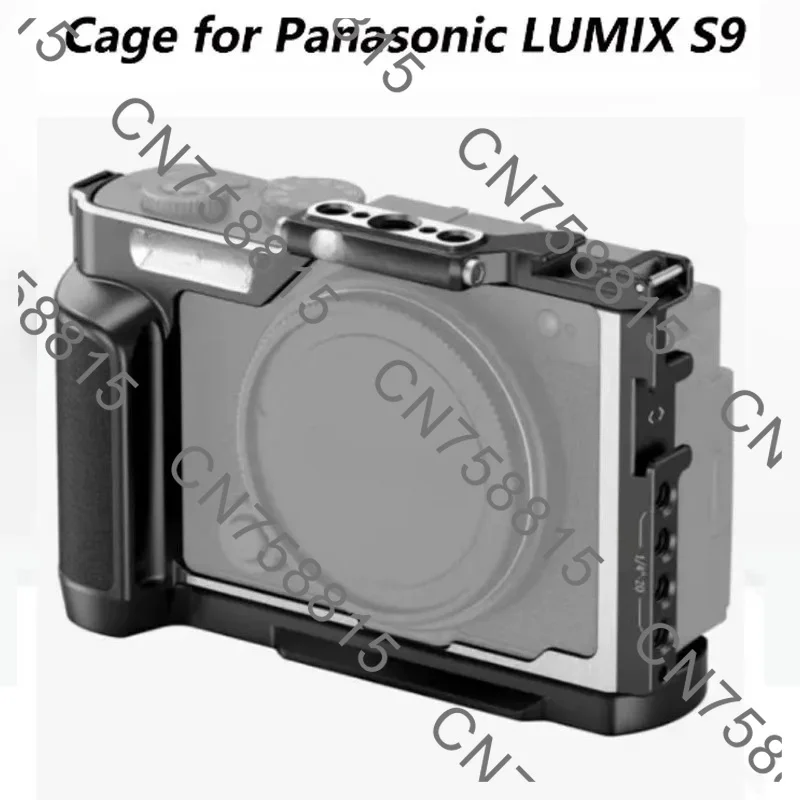 For Panasonic LUMIX S9, With Wooden Handgrip & Arca-Swiss Quick Release Plate For Arca-type Tripod 4515，SmallRig S9 Camera Cage