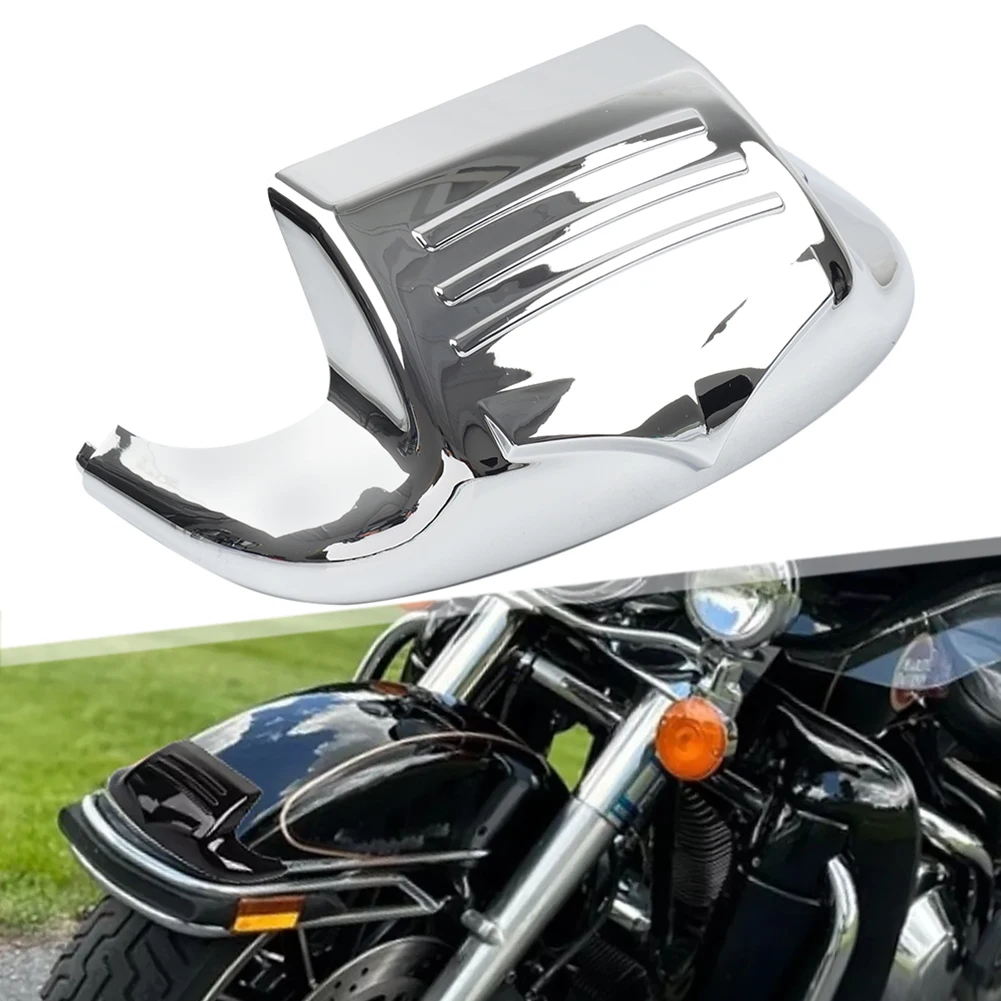 1Pc Motorbike Front Mudguard Tip Trim ABS Chrome For Harley Road King FLHR Electra Glide Standard FLHT FLHR FLHS FLHT FLT FLSTC