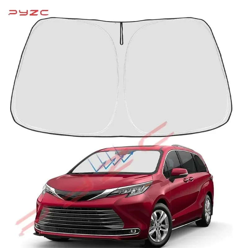 For Toyota Sienna 2021 2022 2023 Mini Van Car Sun shade Front Window Shade Cover Visor Windshield Sunshade toyota Accessories