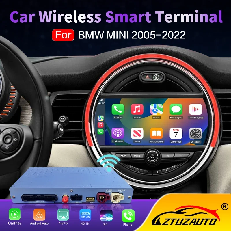 Wireless CarPlay Android Auto for Mini R55 R56 R57 R58 R59 R60 R61 F54 F55 Clubman Countryman Hardtop John Cooper Works