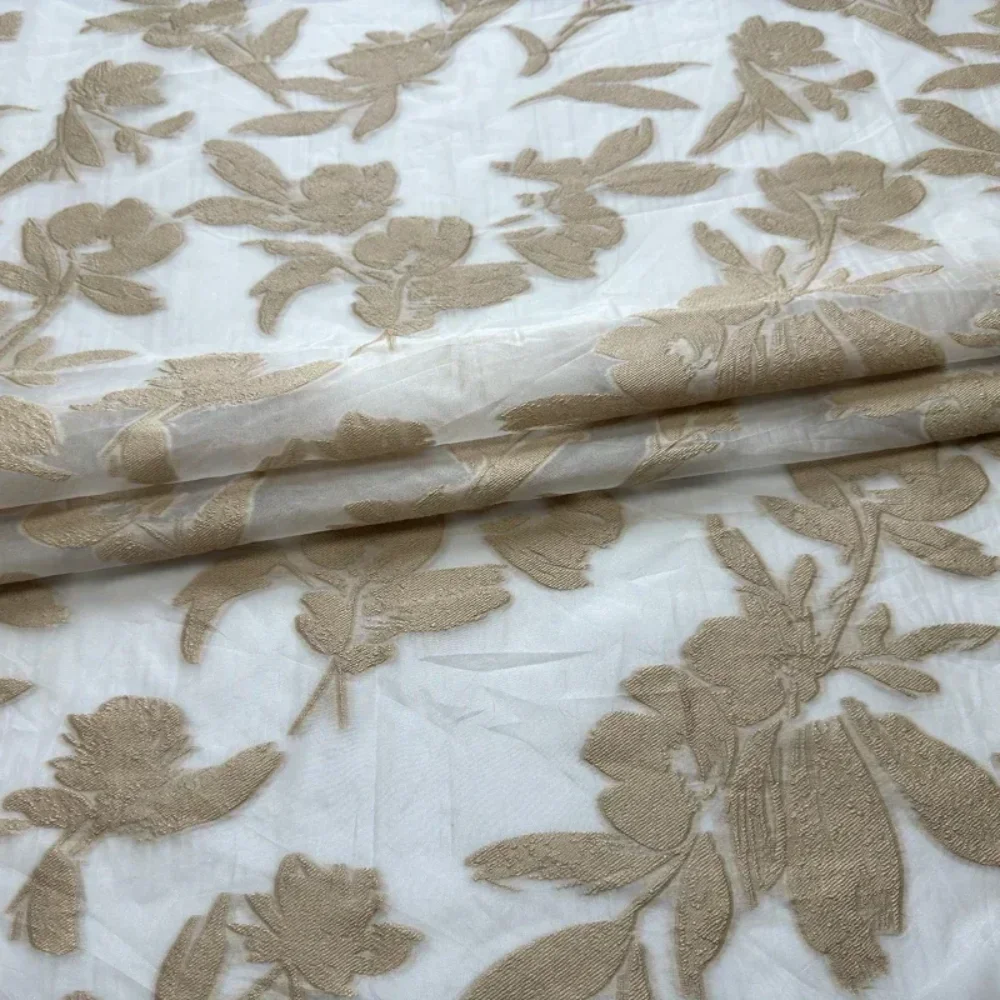 

Жаккардовая ткань из органзы, весна-лето, тонкое платье, модная одежда, дышащие ткани на метр, материал «сделай сам», оптовая продажа, ткань