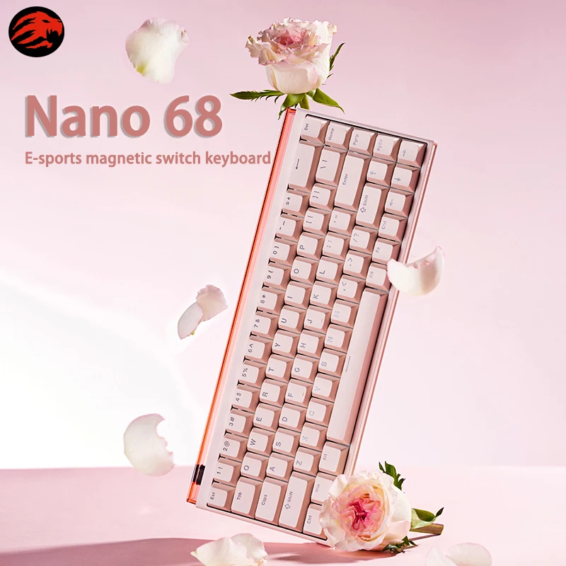 

FGG NANO68 PRO игровая проводная механическая клавиатура с магнитным переключателем RGB Hotswap 8000 Гц RT 0,01 мм DSK MT пользовательская геймерская киберспортивная клавиатура
