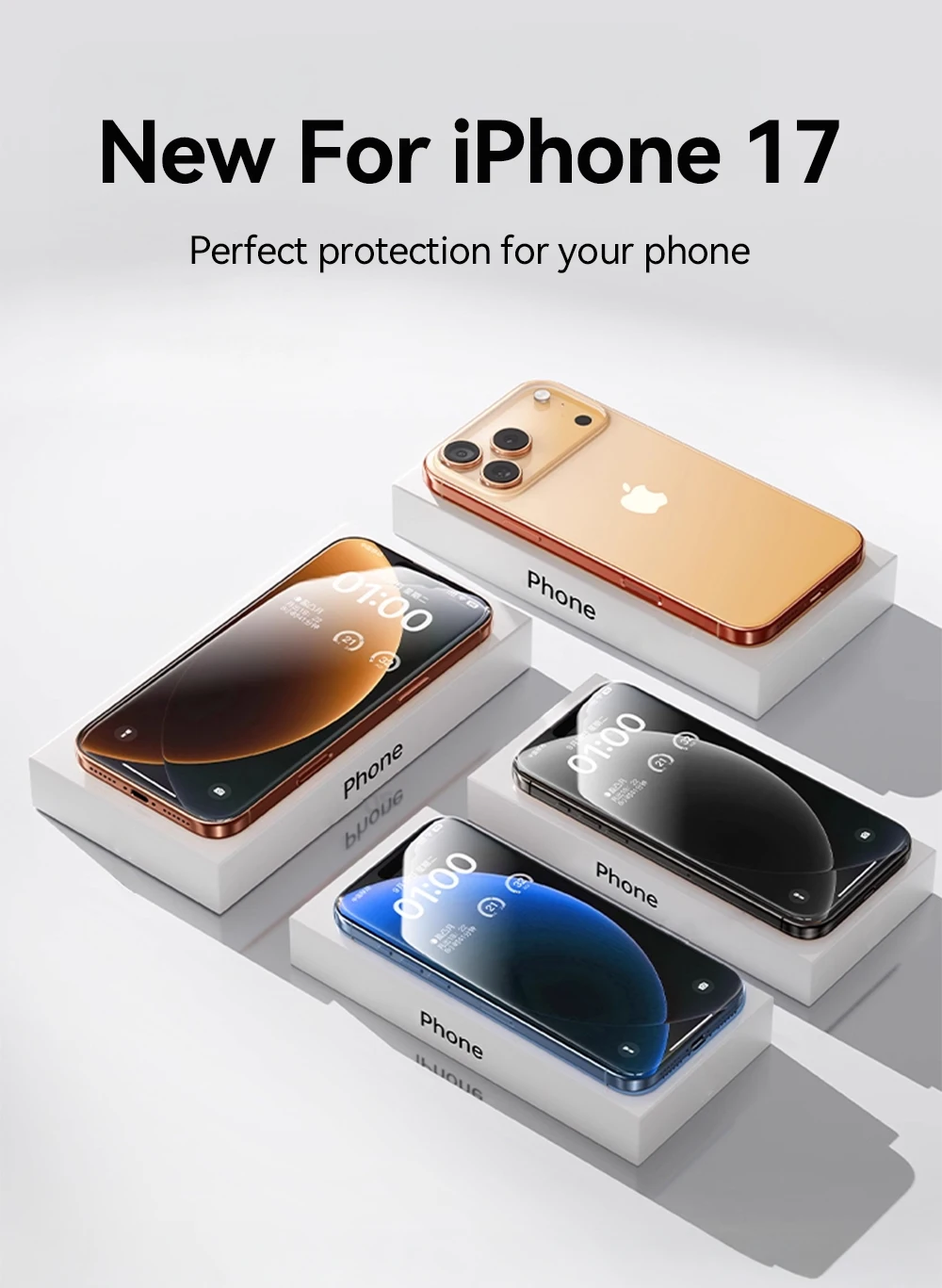 Joyroom Clear Case für iPhone 17 Pro Max, Anti-Drop, transparente Abdeckung, vergilbungsfrei, stoßfest, ultradünn, Displayschutz – Detail 1