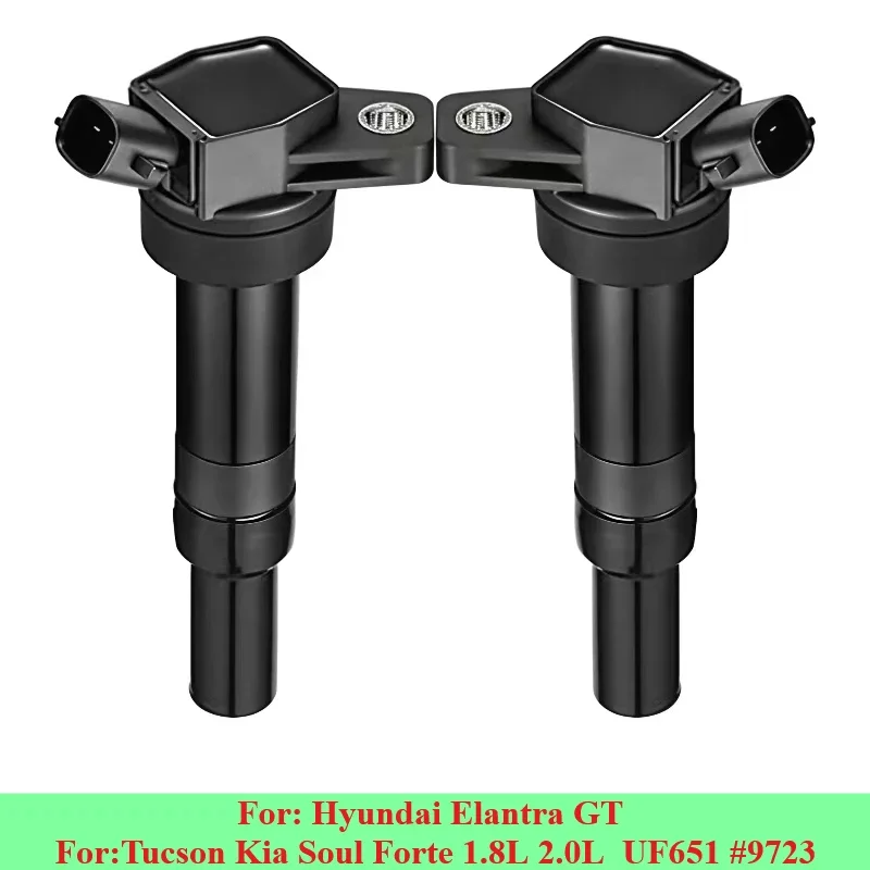 2 Pcs High-performance Ignition Coils For Hyundai Elantra GT Tucson Kia Soul Forte 1.8L 2.0L Engine Upgrades Parts UF651 #9723