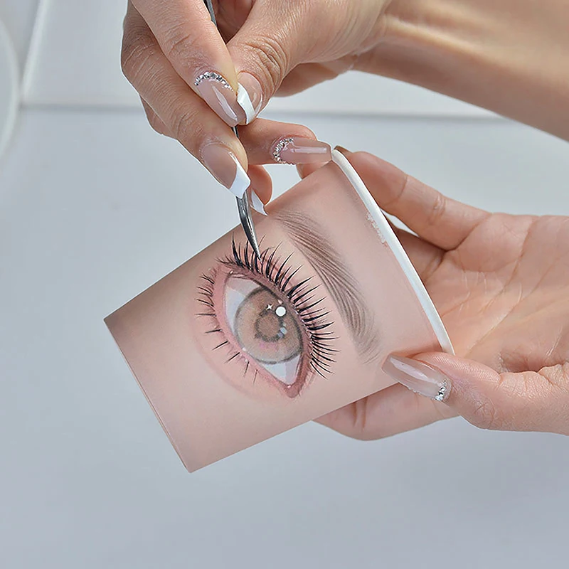 20Pcs Beauty Eyelash Practice Paper Cup Eyelash Extension Practice Beginner Lashes Training Disposable Paper Cups Multifunction