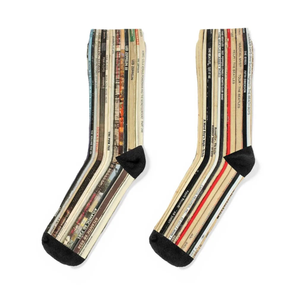 Classic Rock Vinyl Records Socks gifts Christmas retro anti-slip Socks For Man Women's