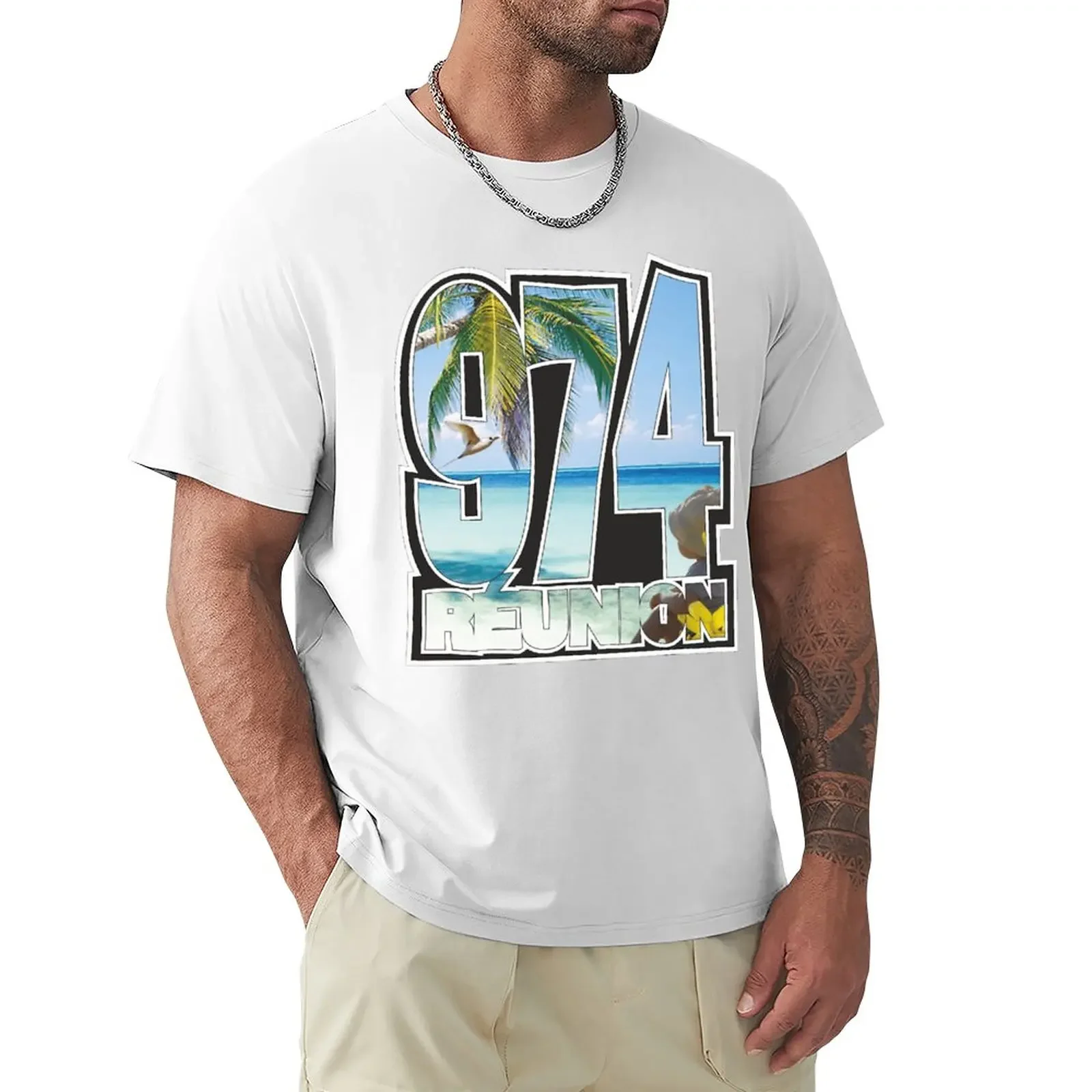 تي شيرت جزيرة لم الشمل ، تي شيرت سفر مضحك ، حجم أوروبي ، جودة عالية ، sjp974تشغيل 2 ،