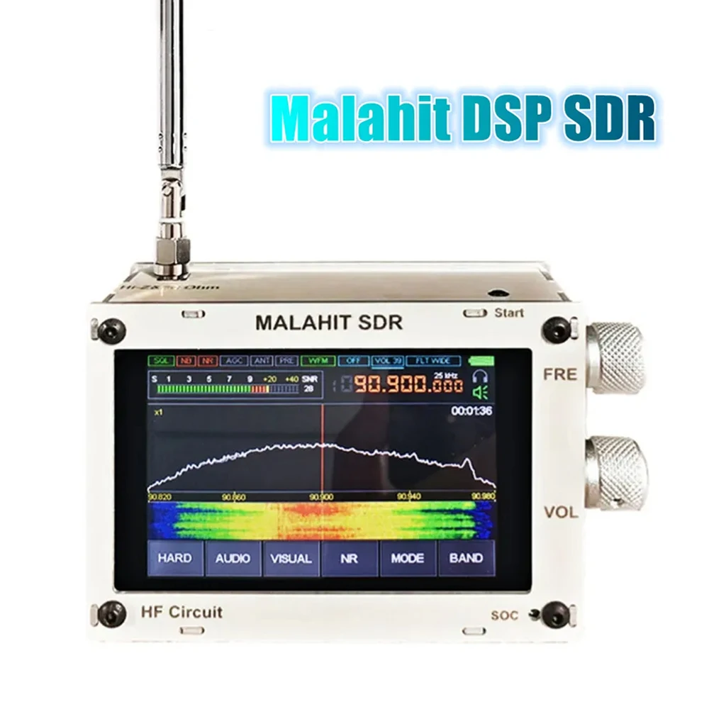 Malachite SDR PRO 3.5 Inch Touch Screen Radio 50KHz-2GHZ Full Band Aviation Band DSP SDR Receiver with Antenna