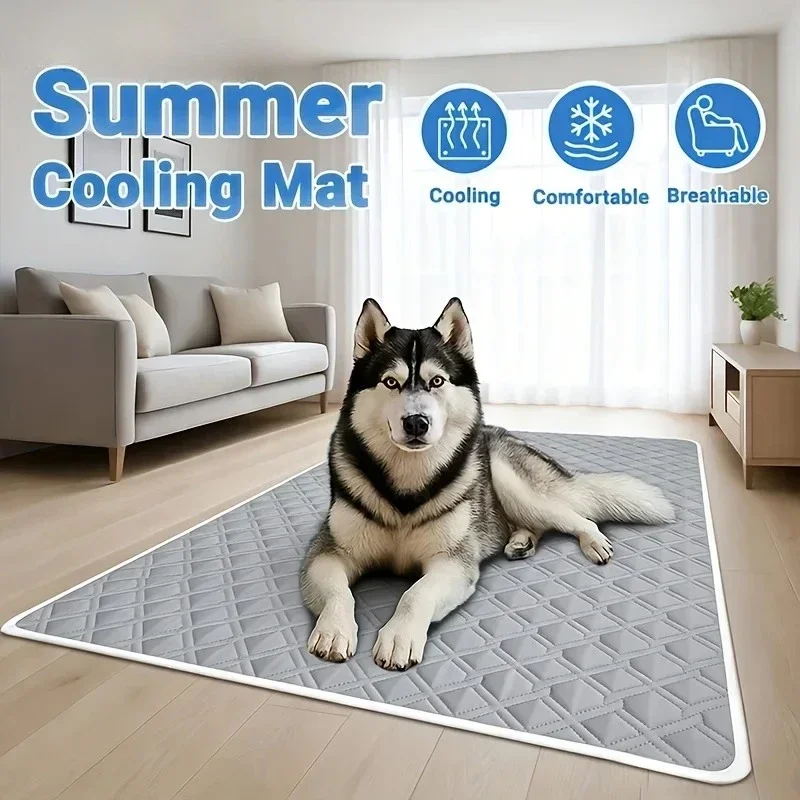1PC New Upgraded Ice Cooling Experience Summer Pet Cooling Mat Washable and Breathable Pet Cooling Pad All Season For Dogs Pet